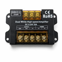 Répéteur de signal LED haute puissance 30A pour bandes CCT COB, amplificateur de gradation double blanc synchronisé, certifié CE RoHS