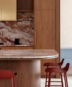 बहु-निर्मित विदेशी घर सजावट के लिए लाल संगमरमर मोनिका लाल कल्पना इनडोर विला बाथरूम काउंटरटॉप फायरप्लेस - Product Image 6