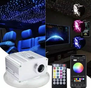 Customized 12v 10w rgbw+twinkle led light engine +mobile app control+0.75mm fiber optic 600pcs 3meter long for car starlight