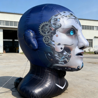 Tête de robot gonflable sur mesure de 28 pieds, décoration de scène, produits gonflables avec publicité personnalisée, gonflable et design personnalisé