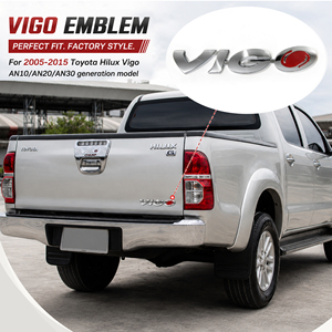 定制 3D 镀铬 ABS VIGO 汽车徽章标志后引擎盖车身贴花贴纸适用于 Hilux Vigo AN10/AN20/AN30 2005-2015 皮卡车 - Product Image 5