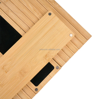 Zusammenklappbares Bambus-Holz-Aufbewahrungstablett für Sofa-Armlehne, Faltbare Wandmontage-Essensablage, Rechteckige Tabletts >501ml