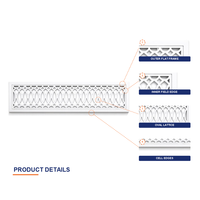 Grille de ventilation moderne en treillis, en aluminium, pour montage mural ou au plafond, grille de retour d'air, cache de ventilation architectural