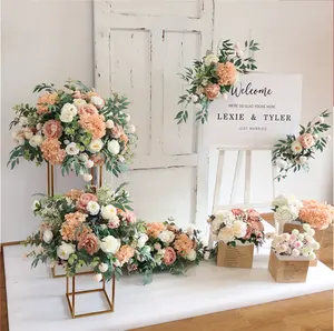 Artificial Flowers Row For Wedding Decoration Party Stage Display Flowers Backdrop Home Festival Decor Floral Flower Ball
