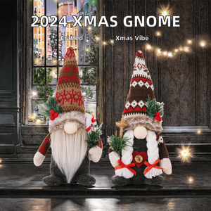 Gnomo Natalizio Senza Volto in Tessuto 28*7cm, Decorazione Natalizia per Casa, Ornamento per Natale, Capodanno 2024 - Product Image 2