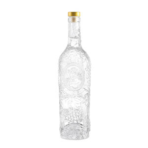 200ml 375ml 500ml 750ml 1000mL Transparente Redondo Vacío Flint Glass Licor Vino Whisky Vodka Tequila Botella Con Personalizable <span class=keywords><strong>Pl</strong></span> - Product Image 3