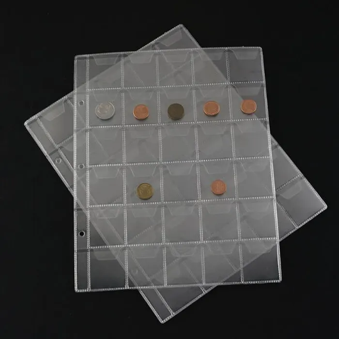 Loose-Leaf Sheets Acid-Free Coin Stamp Currency Collection Holders