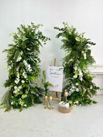 F133 Arche de fleurs d'hortensia en soie personnalisée de haute qualité, boules décoratives, chemin de table, guirlande pour décorations de mariage intérieures/extérieures sur mesure