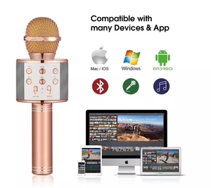 OEM <span class=keywords><strong>ws</strong></span> <span class=keywords><strong>858</strong></span> không dây karaoke bluetooth <span class=keywords><strong>microphone</strong></span> cho hát dọc theo - Product Image 2