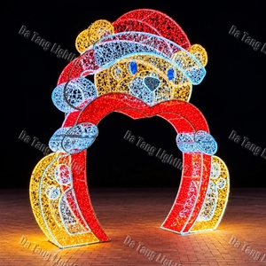 Arco Luminoso Navideño con Forma de Oso Grande para Centros Comerciales, Parques Temáticos, Plazas, Hoteles y Entradas de Festividades al Aire Libre - Product Image 3
