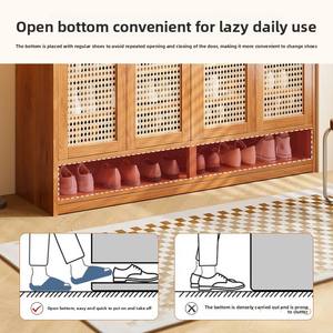 מדף נעליים גבוה וגדול, ניתן לערום, לארגון אחסון בארון, בכניסה, מדף נעליים צר עם כיסויים. - Product Image 3