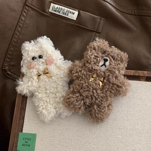 New Japanese style girly hair clip, <b>cute</b> plush cartoon rabbit hair clip, side <b>bear</b> hair clip, hair clip head accessory - Product Image 2