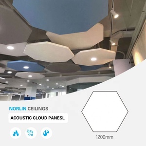 Panneaux <span class=keywords><strong>de</strong></span> plafond 1200*1200x40mm, baffles acoustiques écologiques suspendus pour <span class=keywords><strong>salle</strong></span> <span class=keywords><strong>de</strong></span> sport <span class=keywords><strong>de</strong></span> basketball, <span class=keywords><strong>salle</strong></span> <span class=keywords><strong>de</strong></span> conférence en fibre <span class=keywords><strong>de</strong></span> verre - Product Image 4