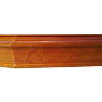 Cercueil adulte en bois massif sculpté, économique, écologique, biodégradable, personnalisable, de style européen, pour enterrement
