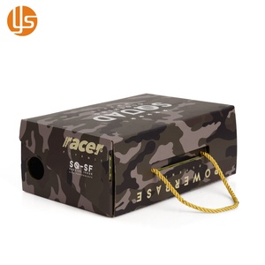 De lujo de reciclado de caja plegable de embalaje logotipo personalizado corrugado caja de zapatos con asa de cuerda - Product Image 5