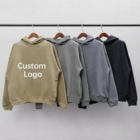 Sweat à capuche oversize en coton tricoté de haute qualité, imprimé numérique, effet délavé, écologique et respirant pour homme – Collection Automne 2026