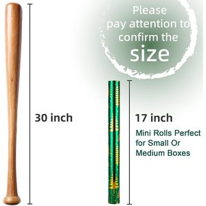 MAYPLUSS Vintage Green Christmas Wrapping Paper Roll 17 Inch X 33 Feet Metallic Gold Tree Pattern Holiday Gift <b>Wrap</b> - Product Image 3