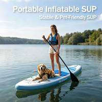 Planche à pagaie gonflable SUP tout-terrain pour enfants de haute qualité, neuve, avec pompe et ailerons, construction en PVC durable, garantie 1 an, pour les eaux océaniques