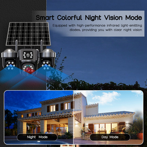 Cámara de Seguridad Exterior Solar V380 Pro, Triple Lente, Visión Nocturna de 360°, Detección Humanoide, Audio Bidireccional, CMOS, <span class=keywords><strong>WiFi</strong></span>, <span class=keywords><strong>4G</strong></span>, Tarjeta SD - Product Image 6