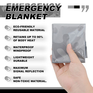 Léger Logo personnalisé feuille de sauvetage de premiers soins Portable <span class=keywords><strong>à</strong></span> la mode thermique étanche couverture en aluminium d'urgence pour les visites - Product Image 3