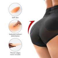 Coussinets de fesses en silicone pour femmes rehausseur de hanche de niveau de contrôle de la lumière mince avec culotte de contrôle du tissage non tissé pour adultes