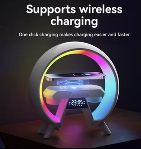 Cargador de teléfono de carga inalámbrica recargable portátil LED soñando luz colorida Audio luz nocturna tarjeta TF Sub Woofer - Product Image 4
