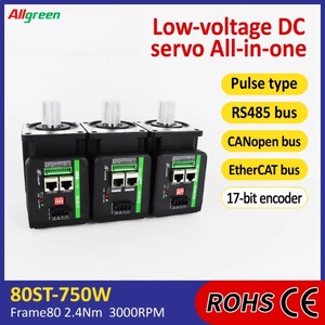 ออลกรีน 48V 750W มอเตอร์เซอร์โวแบบรวม 2.39 นิวตันเมตร 3000 รอบต่อนาที มอเตอร์เซอร์โวแบบรวมและไดรเวอร์ขนาดกะทัดรัด รองรับโปรโตคอลหลายรูปแบบ - Product Image 2
