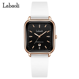 Square women's <b>watch</b> waterproof silicone <b>quartz</b> <b>watch</b> - Product Image 4