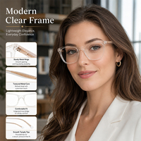 READSUN Nueva Tendencia al por Mayor, Monturas Ópticas Ligeras para Mujer, Monturas de Gafas Ópticas de Ácido Propiónico CP