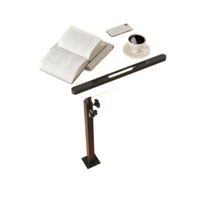 Wooden Height Adjustable Reading <b>Shelf</b> L-Shaped Minimalist Design Floor Mounted Home Office <b>Bedroom</b> Desk - Product Image 1