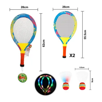 Badminton/tenis raketi oyuncaklar seti W ışık