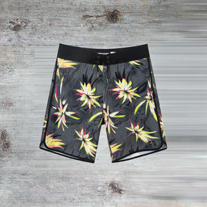 Shorts de bain décontractés pour hommes à taille basse, séchage rapide, avec cordon de serrage, imprimés en usine, coupe carrée, style boxer - Product Image 3