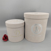 Valentijnsdag Zilveren Logo Klein Bedrijf Bruiloft Knuffeldoos Bloem Ronde Verpakkingsdozen Gerecycleerde Materialen Matte Laminatie