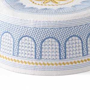 Cross-Border Men's <b>Flat</b> <b>Hat</b> with 3D Embroidery Polyester Material Fashion Style Travel Use Saudi National <b>Hat</b> - Product Image 4