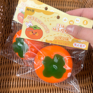 Most Popular TPR Fruit Persimmon Shape Fluid Slow Return Hand Exercise <b>Squeeze</b> Stress Relieve Toys Party Favors Gifts for Kids - Product Image 4
