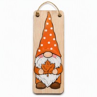 Nouvelle Décoration de Fête d'Halloween 2026 : Panneau en Bois Gnome Décoratif, Pendentif Citrouille à Suspendre à la Porte, Pendentifs Fantômes Créatifs