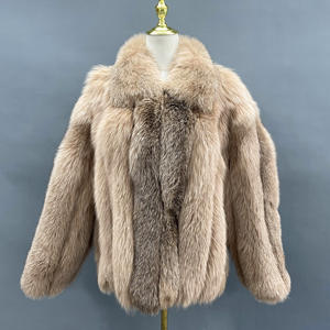 Luxury Men Custom Size <strong>USA</strong> Size Blue Fur Collar Genuine <strong>Leather</strong> Bomber Fur Jacket Coat - Product Image 4