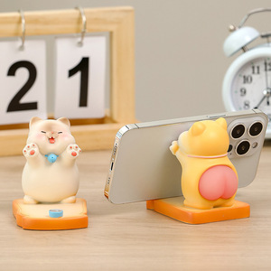 Ruijie Cat Phone <b>Stand</b> Resin Cartoon Desk Decor For <b>Iphone</b> Tablet Holder Gift - Product Image 1