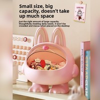 Organisateur de bureau pour accessoires capillaires, boîtes de rangement colorées en forme de petits monstres, bacs de rangement créatifs en plastique pour bijoux
