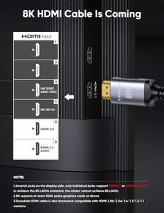 Usine Oem Odm bonne qualité 8K câble <span class=keywords><strong>HDMI</strong></span> 2.1 8K 60Hz 4K 120Hz câble <span class=keywords><strong>hdmi</strong></span> 1m 2m 3m plaqué or 8k câble <span class=keywords><strong>hdmi</strong></span> prise en charge HDR <span class=keywords><strong>EARC</strong></span> - Product Image 2