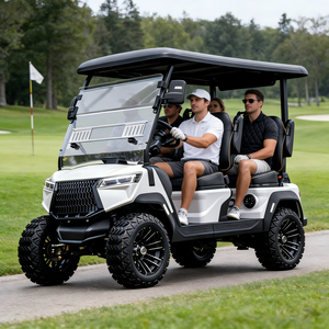 MMC CE Sertifikalı 72V Lityum Pil 14 inç Kaymaz Arazi Tekerlekleri 4+2 Kişilik Çok Fonksiyonlu Elektrikli Golf Arabası 30-50Km/s - Product Image 3
