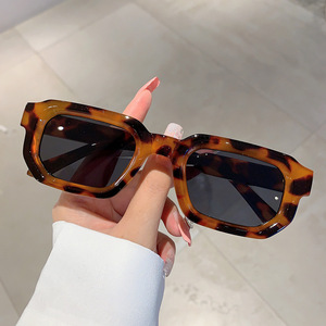 Lunettes de soleil carrées à petite monture, style rétro européen et américain, simples et hautement tendance, pour femmes - Product Image 4
