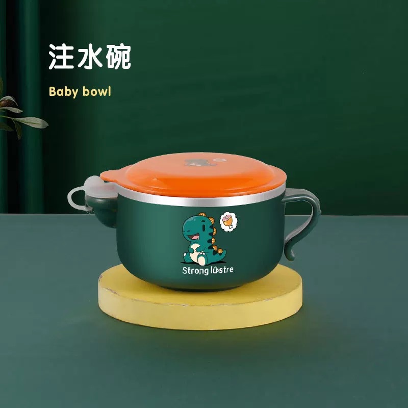450ml sealed lid-water filling bowl-dinosaur
