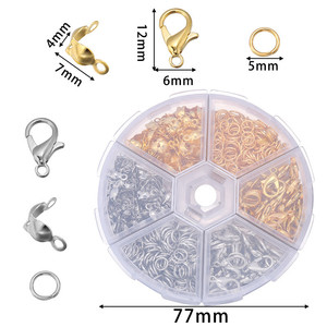 Alloy Jewelry Findings Clasps Hooks Gold Silver Plated DIY Beading Accessories 25pcs Each Color - Product Image 2