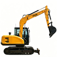 Mini-excavatrice hydraulique de 8 tonnes, excavatrice sur chenilles, petite pelle compacte, micro-excavatrice, chenilles en caoutchouc et en acier en option