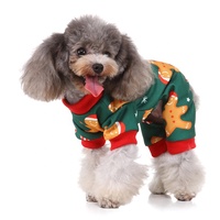 Pyjama Nordique Populaire pour Chien et Chat, Imprimé Bonhomme en Pain d'Épices, en Polyester, Manteaux et Vestes Hiver-Été, Pantalon 4 Pattes de Haute Qualité, Motif Animal Mignon
