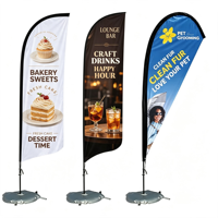 Drapeau publicitaire imprimé personnalisé, bannière de plage publicitaire