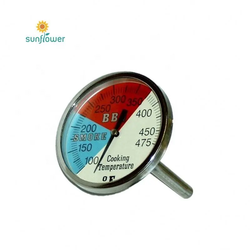 Sunflower 76mm BBQ Gas Bimetal Oven Industry Temperature Instrument 100-475 Deg F Thermometer