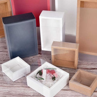 Boîte à tiroir en papier transparent avec manchon givré, impression personnalisée pour emballage de thé, parfum, savon