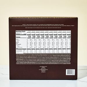 Mini coffret cadeau chocolat chaud, emballage moderne brun signature en verre, saveurs de desserts incluant Rocky Road, Cookie Butter, Pumpkin Pie - Product Image 2